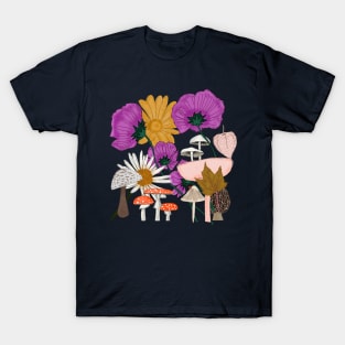 Wild Flowers and Mushroom T-Shirt